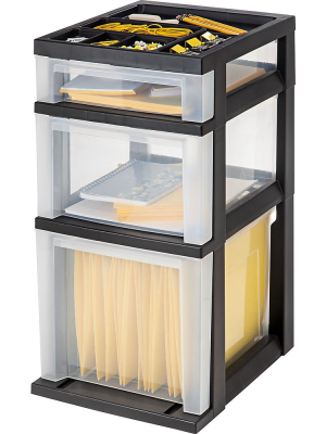Staples 3-drawer Medium Filing Storage Cart Black 24.0"h X 12.0"w X 14.8"l 946174
