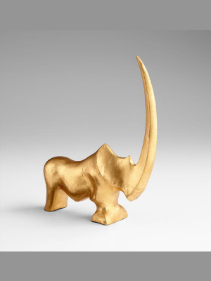 Rhino Bay Gold Leaf Sculpture