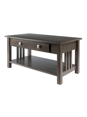 Stafford Coffee Table Oyster Gray - Winsome