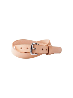 Natural Skinny Standard Belt W/ Stainless Steel Buckle