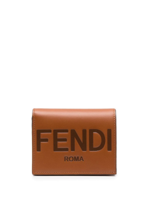 Fendi Logo Embossed Wallet