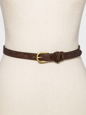 Women's 2pk Wrap Belt - Universal Thread™ Cognac/black