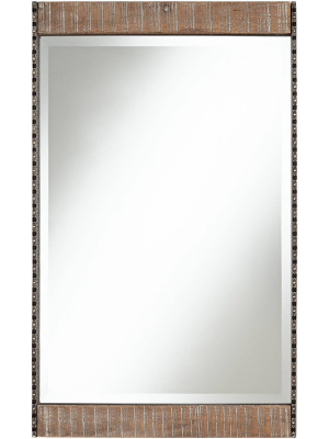 Noble Park Ameena 22 1/4" X 30 1/2" Wide Wood Wall Mirror