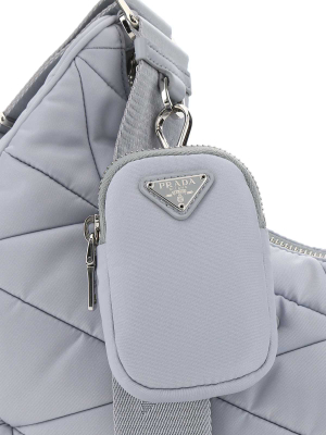 Prada Triangle Logo Padded Shoulder Bag