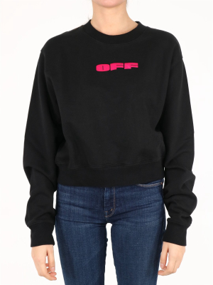 Off-white Off Print Cropped Sweatshirt