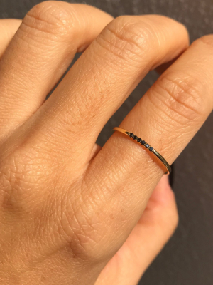 Black Semi Pave Ring
