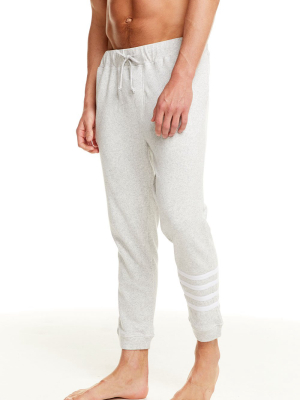Cotton Fleece Drawstring Jogger W/ Contrast Strappings