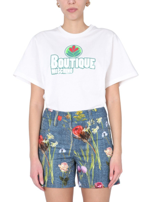 Boutique Moschino Logo Print Crewneck T-shirt