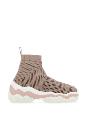 Redvalentino High-top Stretch Knit Sneakers