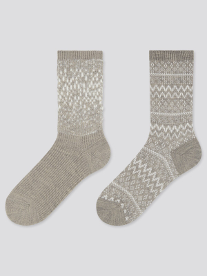 Women Furry Heattech Socks (2 Pairs) (online Exclusive)