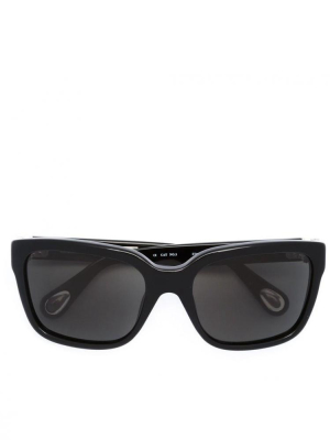 Lf X Ann Demeulmeester 'd-frame' Sunglasses (ad9c1sun Black/silvery/grey)