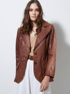 Vintage Brown Leather Jacket