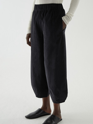 Cotton Curved-leg Corduroy Culottes