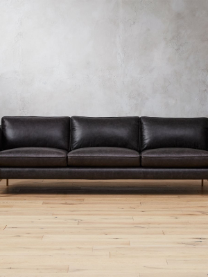 Hoxton Black Leather Sofa