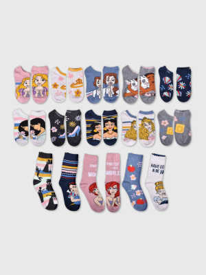 Women's Disney Princess 15 Days Of Socks Advent Calendar - Assorted Colors 4-10