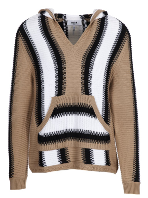 Msgm Hooded Knit Jumper