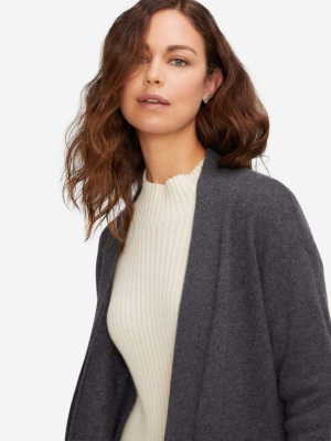 The Long Open Front Cashmere Cardigan Wrap