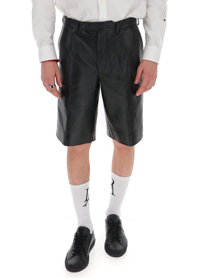 Prada Leather Tailored Shorts