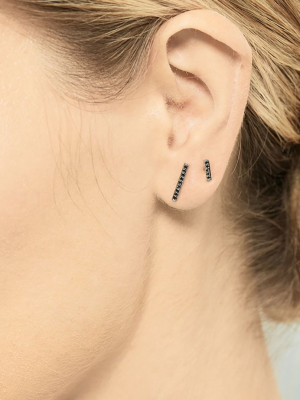 Charlotte Pavé Studs Earrings In Black Diamonds
