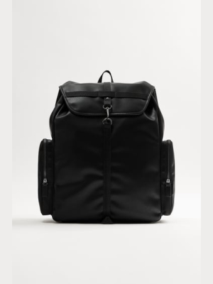 Strappy Pockets Nylon Backpack