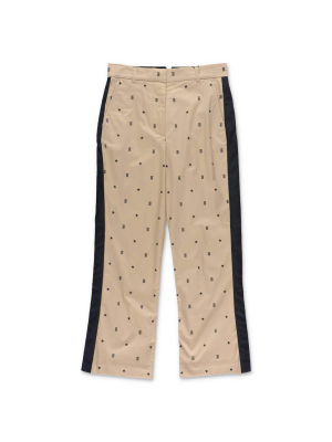 Burberry Kids Star And Monogram Motif Trousers