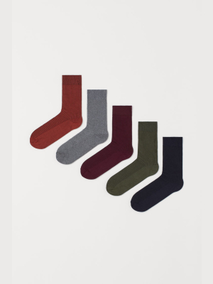 5-pack Ribbed Socks