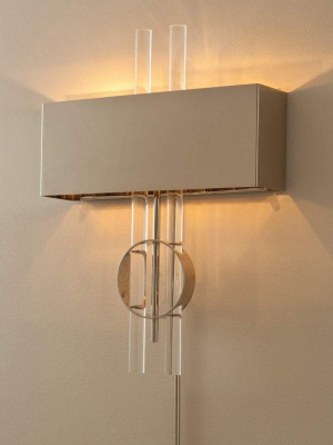 Global Views Radio City Wall Sconce Nickel Hw