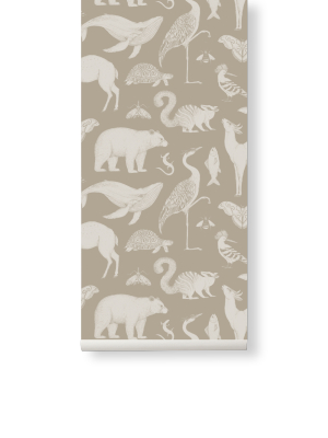 Katie Scott Wallpaper In Animal Sand