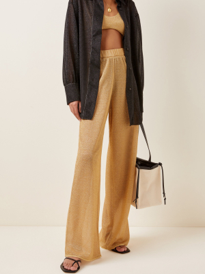 Lumière Stretch-lurex Straight-leg Pants