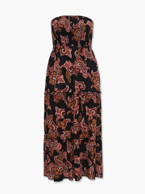 Plus Size Paisley Maxi Dress