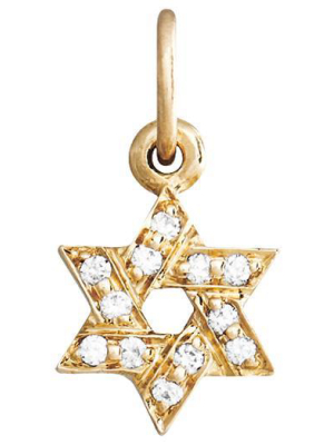 Star Of David Mini Charm Pavé Diamonds