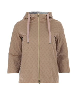 Herno Monogram Print Hooded Jacket