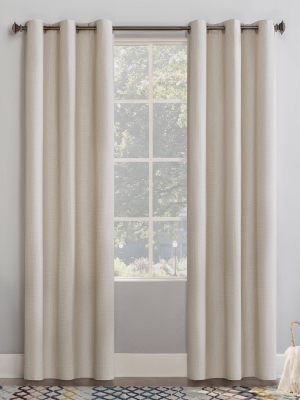 Lindstrom Textured Draft Shield Fleece Insulated Energy Saving Grommet Top Room Darkening Curtain Panel - No. 918