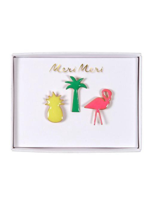 Meri Meri Tropical Enamel Pins