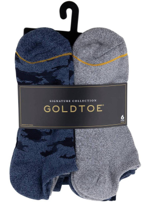 Signature Gold By Goldtoe Men's Repreve No Show Socks 6pk - 6-12.5