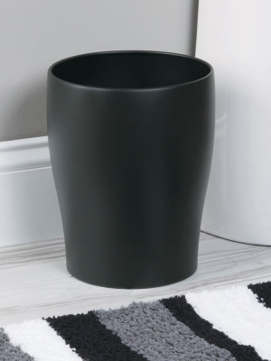 Mdesign Modern Small Round Metal Trash Can Wastebasket, Garbage Bin