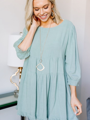 Make You Better Sage Green Tiered Tunic