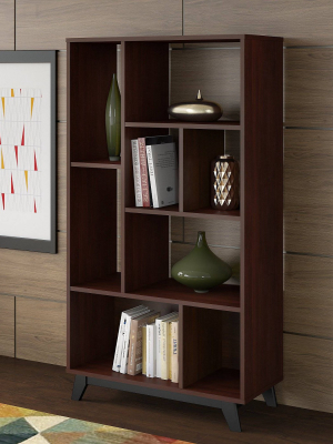 65" Centura 8 Shelf Bookcase Century Walnut - Kathy Ireland Home