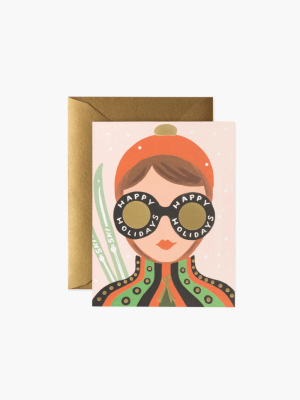 Ski Girl Holiday Card - Rp7