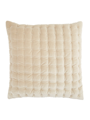 Jaipur Living Winchester Solid Beige/ White Down Throw Pillow 26 Inch