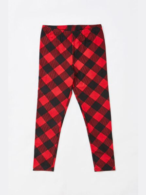 Girls Buffalo Plaid Leggings (kids)