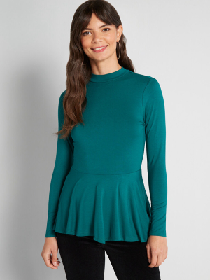In The Knit Of Time Peplum Top