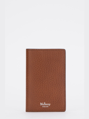 Mulberry Logo Print Pebbled Card Case