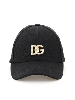 Dolce & Gabbana Dg Crystal Embellished Baseball Cap