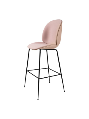 Beetle Bar Chair - Front Upholstered - Black Matt Base