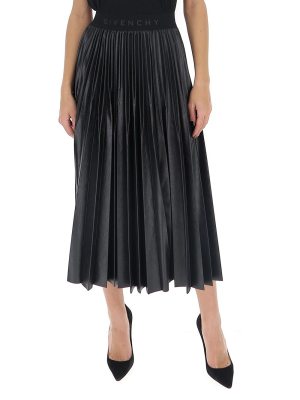 Givenchy Pleated Logo Band Skirt