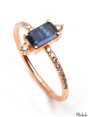 Rose Gold And Sapphire Ring