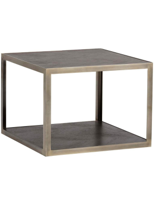 Mara End Table, Smoked Mocha