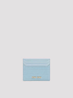 Miu Miu Logo Plaque Card Holder