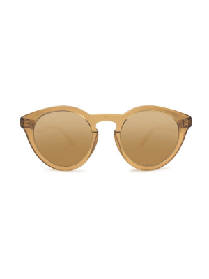 Chelsea Transparent Mirrored Sunglasses  - Renee Bronze Brown